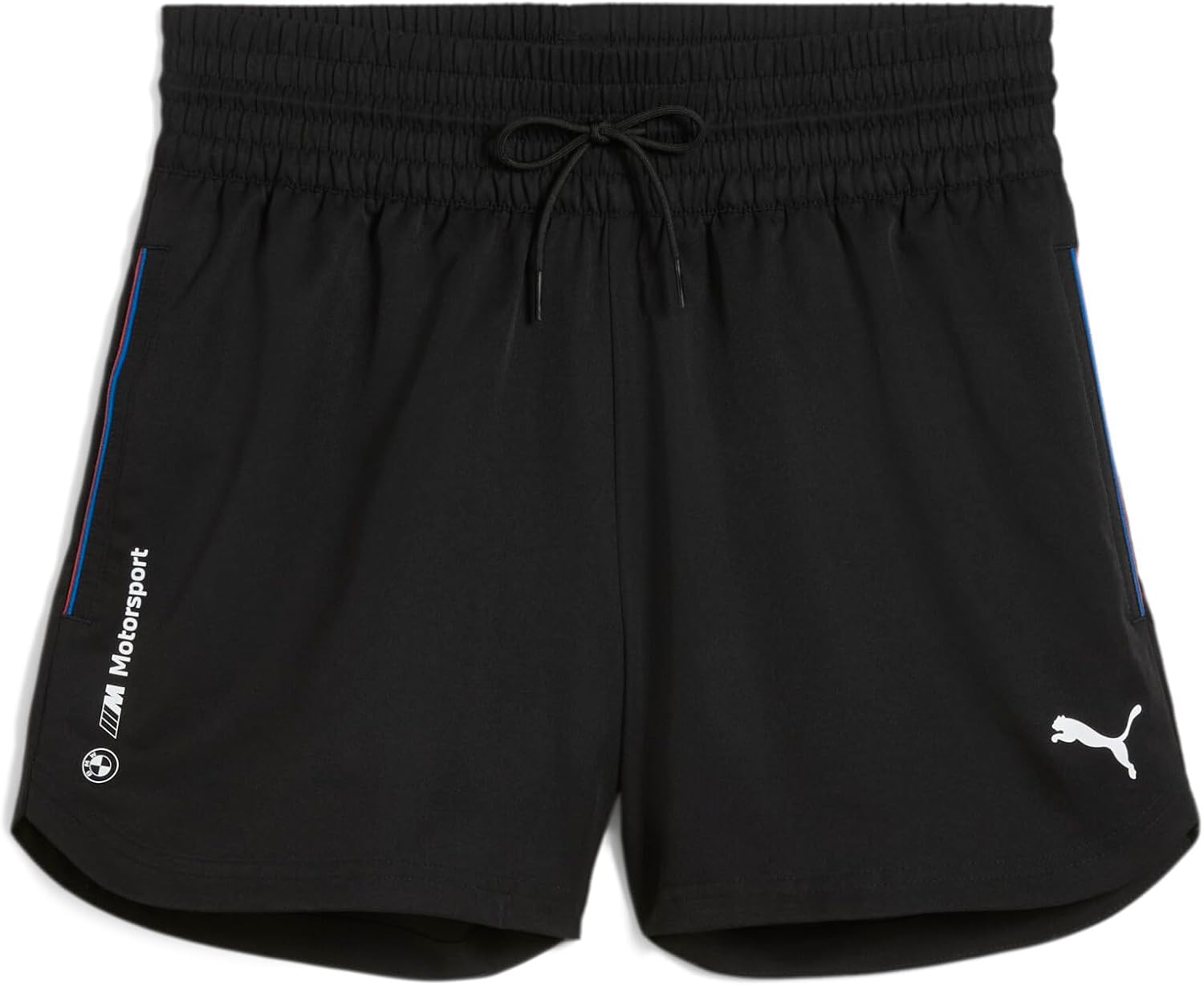 Puma Women's BMW M Motorsport Essentials Woven Shorts, Puma Black SS25, Medium