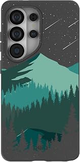Pela | Phone Case Compatible with Samsung S26 Ultra | MagSafe Included | Cute Eco Friendly | Made with Plants | Black Boreal