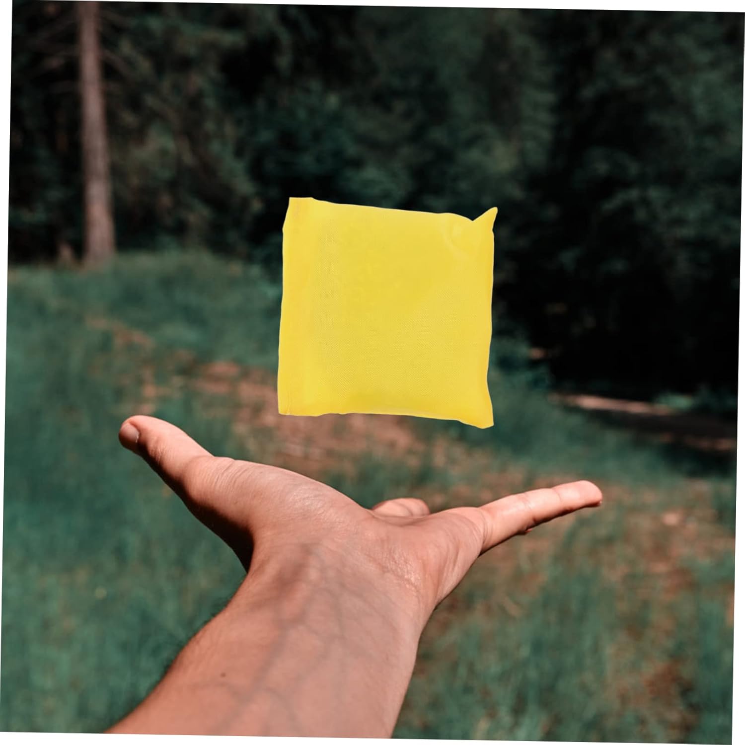 YARNOW 8Pcs Sensory Bean Bags for Portable Tossing Game for Outdoor Skills Hand Eye Coordination Canvas Design for Backyard Play