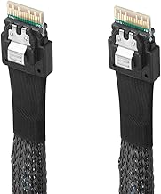 Twozoh SAS SFF-8654 to SFF-8654 Cable, SAS SFF-8654 Cable, 38 Pin Server HDD Data Transfer Cable for Server, Data Storage, Workstation, 1M Eligible Invoice