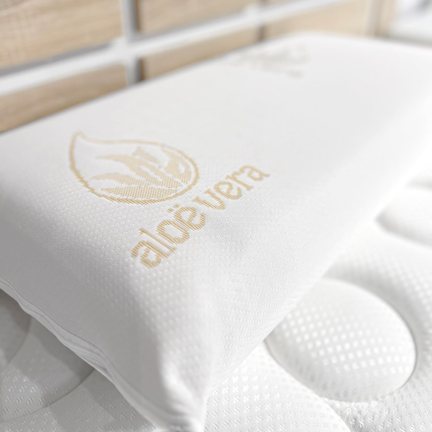 DUÉRMETE ONLINE - Almohada Viscoelástica Modelo ViscoAloe | Máximo Confort y Excelente Adaptabilidad con Propiedades Antiestrés | 75 x 40 cm