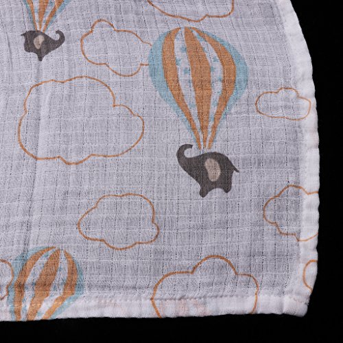 Couverture bébé mousseline éléphant ballon, le premier cocon de douceur - 5