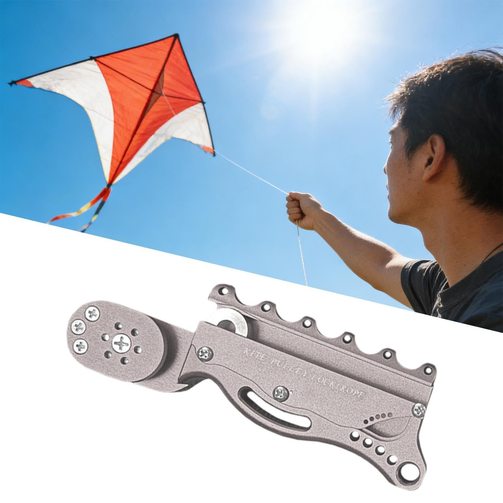 Kite Puller para Enrollar y Soltar Línea de Cometa Tensador Eficiente Bloqueador de Cuerda y Accesorio Compacto Adecuado para Adultos y Niños en