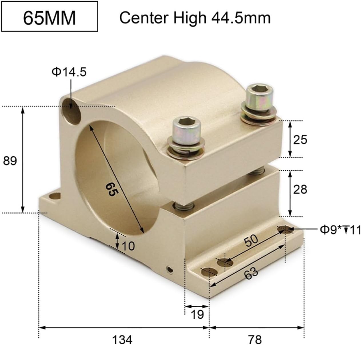 1pcs 65/80/85/100/105mm CNC Motor Clamping Bracket CNC Machine Tool Motor Mount Bracket(Screw,80mm)