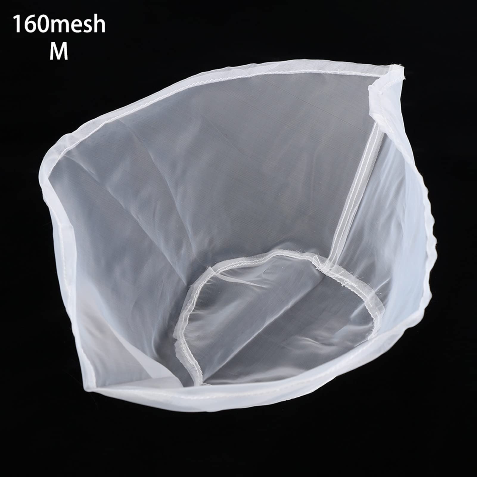 Tamiz para harina, Tamiz de harina reutilizable malla fina for vino, zumo, leche soja, frutos secos, té, bolsa filtro nailon, forma tazón, for alimentos(M 160mesh)