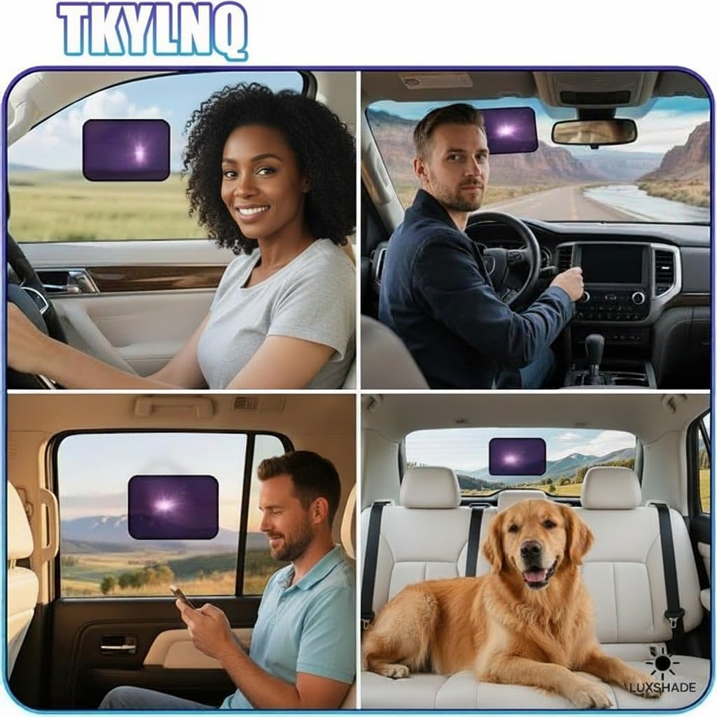 Mini Static Cling Car Window Sunshade (4-Pack) car Sun Shade Driving Anti-Glare Shield | | Sriving, Taxi, Long-Distance Bus Sun Protection and Anti-Glare Accessories