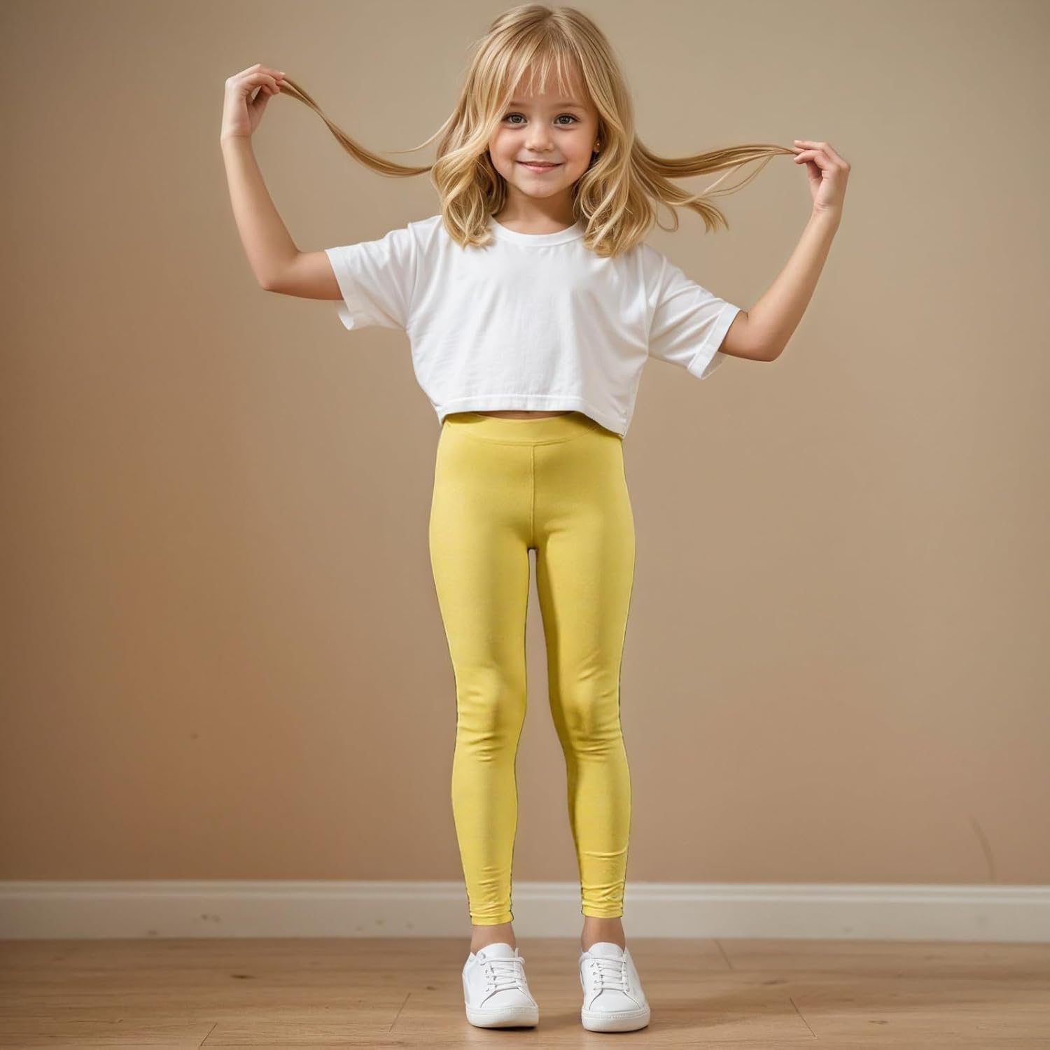 Wildarms Girls Leggings - Shimmer Dance Pants for Festive Wear for Yoga, Workouts,Casual wear