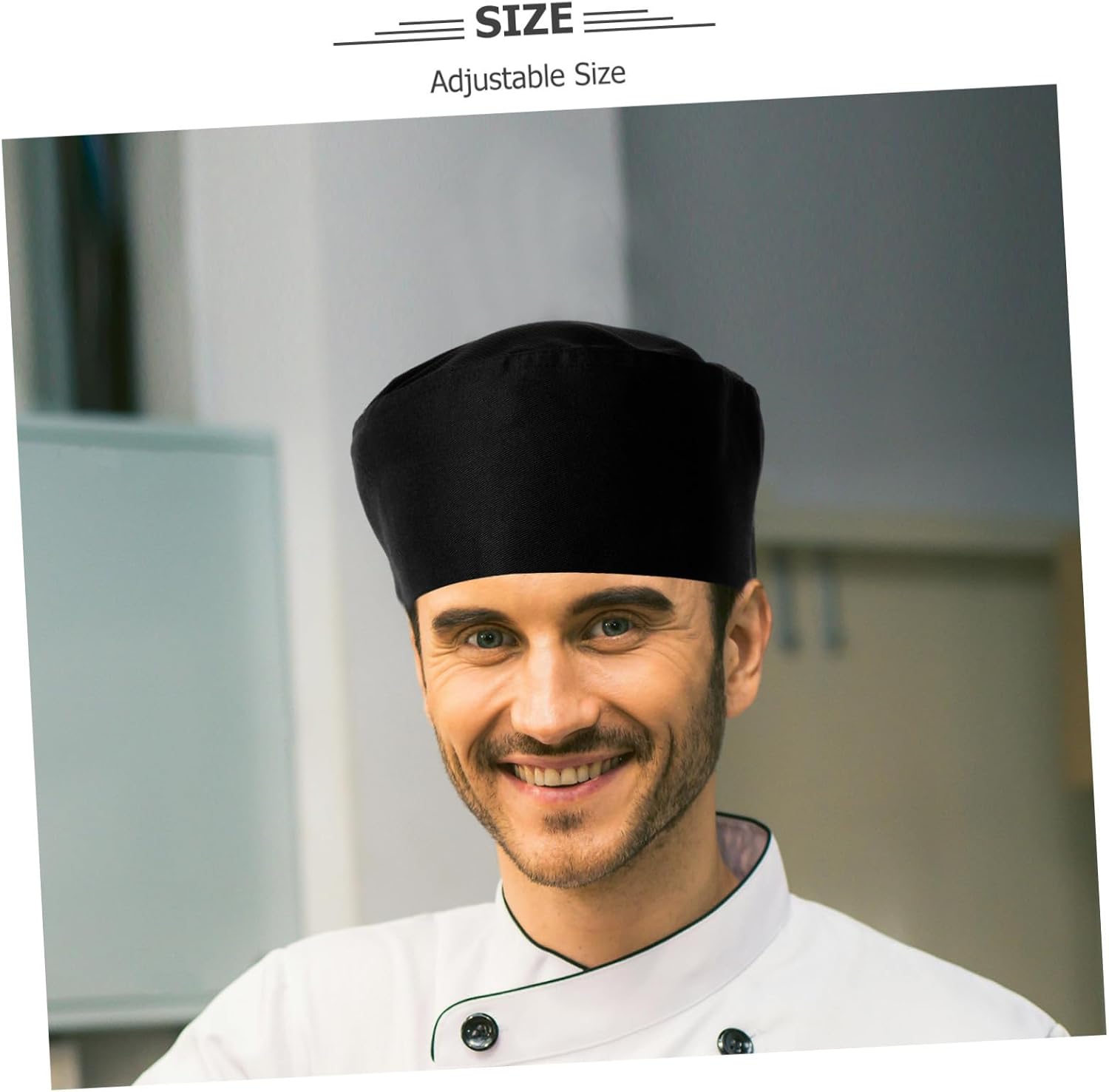 Breathable Chef Hat for Women Cook Hat with Elastic Band Suitable for Restaurants Barbecues and Cooking Schools Unisex Design for Chefs and Cooks Black
