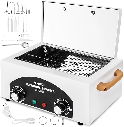 Esterilizador de Alta Temperatura, Estufa Esterilizadora Manicure, Esterilizador de Alicate de Manicure,110V