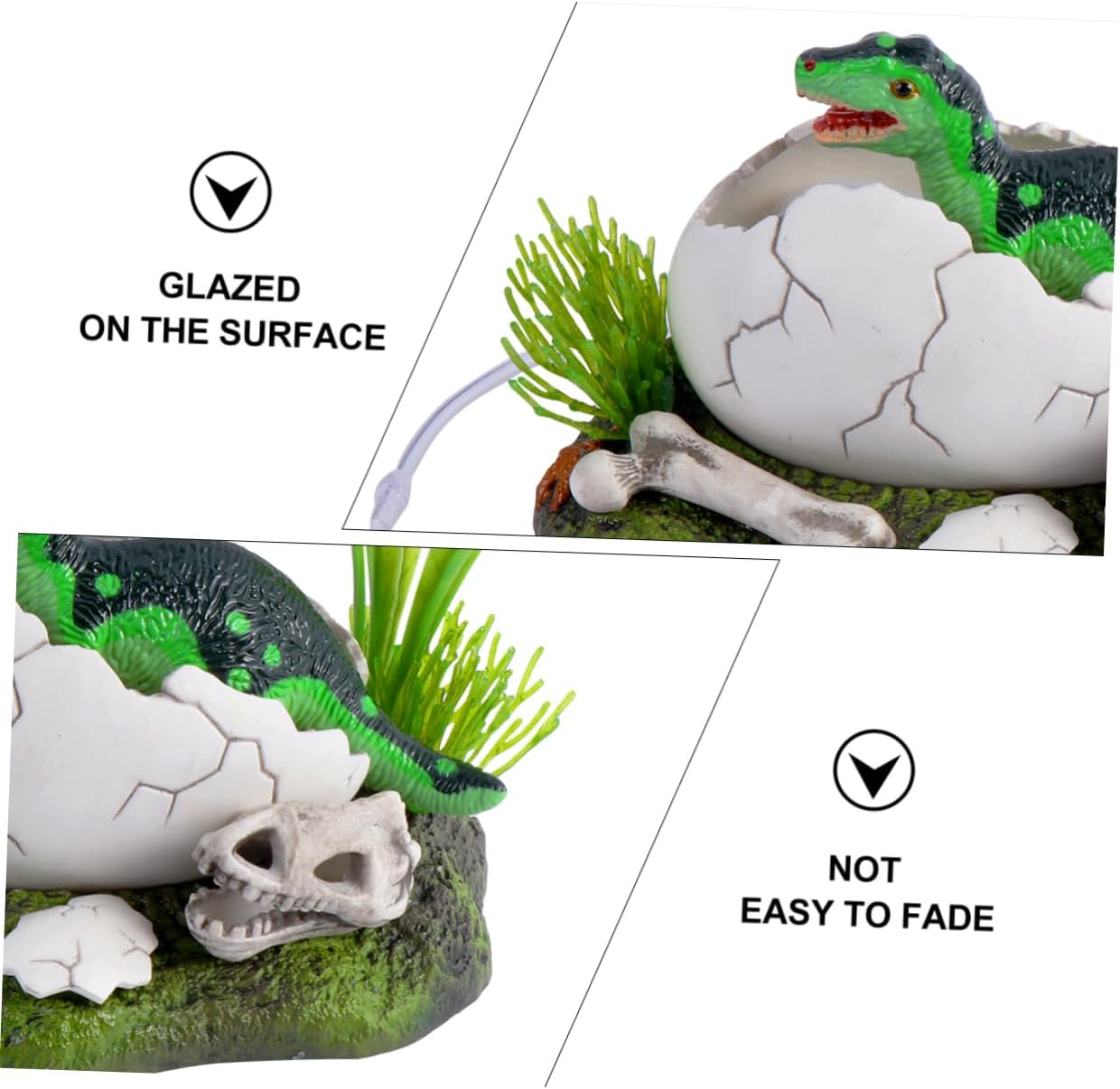 3pcs Fish Tank Landscaping Fish Tank Decorations Artificial Aquarium Decorations Aquarium Landscape Ornament Dinosaur Figurines Fish Tank Dinosaur Decoration P