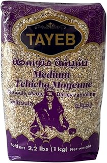 TAYEB Tchicha Medium Barley Semolina 2.2lbs (1kg) - Moyenne Semoule d’Orge for Cooking