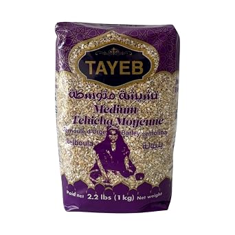 TAYEB Tchicha Medium Barley Semolina 2.2lbs 1kg - Moyenne Semoule dOrge for Cooking