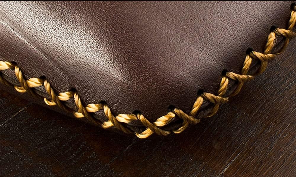 Genuine Leather Smart Key Fob Case Cover Holder Protector Keyless Remote Compatible for Ford F150 Mustang Fusion Explorer Edge for Lincoln MKZ MKC MKX with Key Chain (Brown)