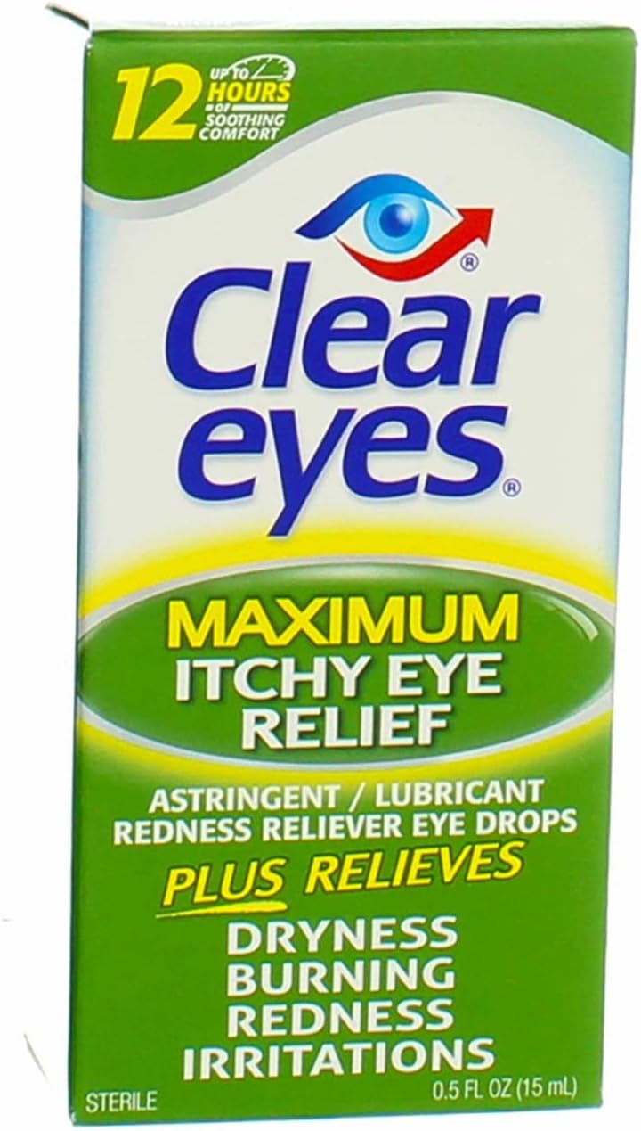 Clear Eyes Maximum Itchy Eye Relief .05oz (Pack of 2)