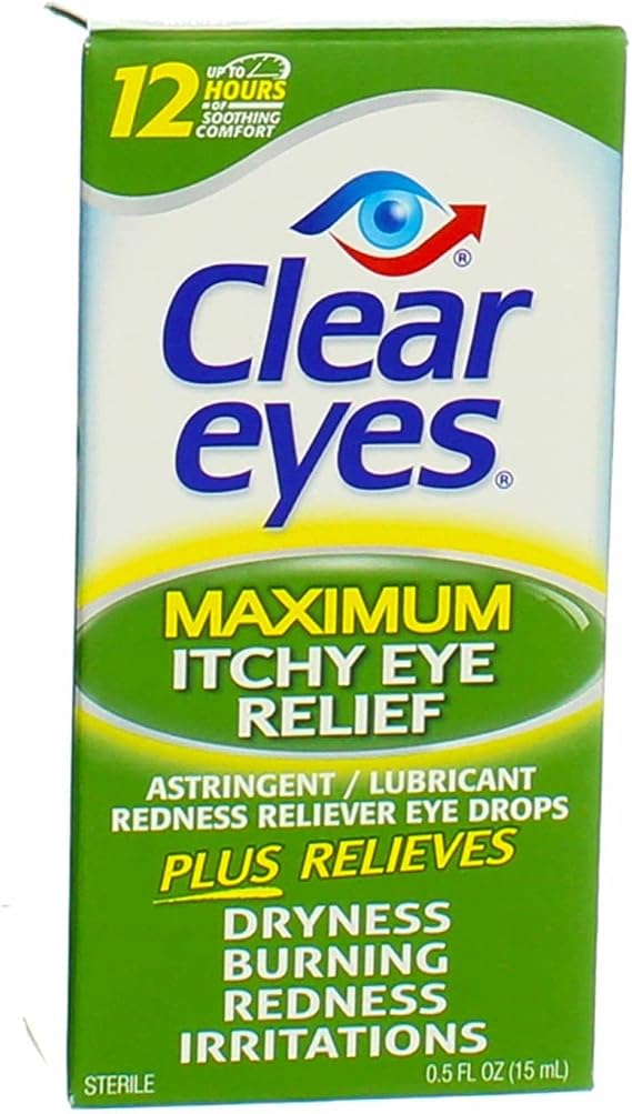 Clear Eyes Maximum Itchy Eye Relief .05oz (Pack of 2)