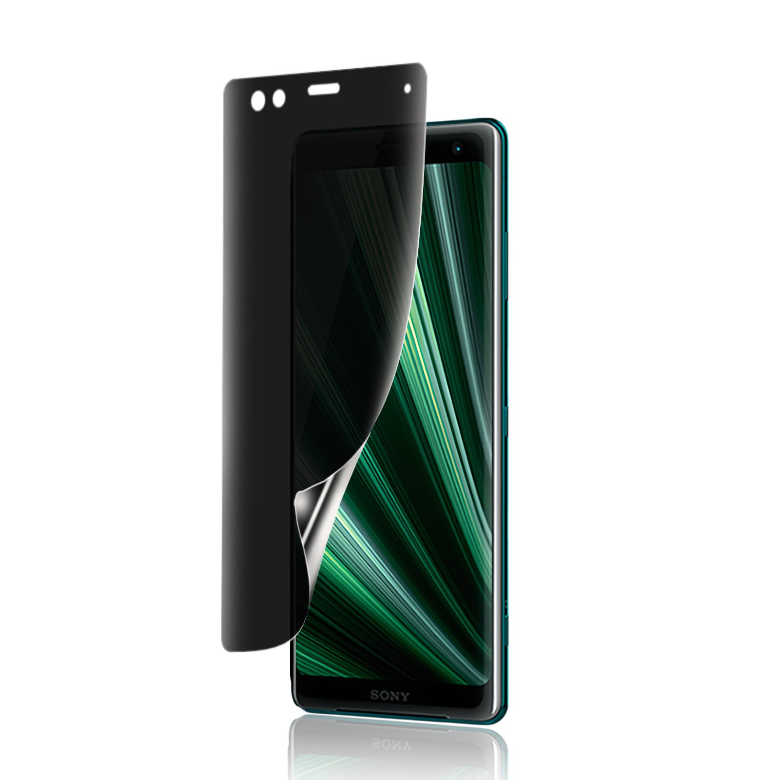 対応 Xperia XZ3 フィルム 覗き見防止 エク スペリア XZ3 保護フィルム 指紋防止/秒で貼り付け/浮かない/気泡ない/全面保護/指紋認証対応 TPU素材 軟 覗き見防止フィルム SOV39 SO-01L フィルム