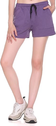 Cupid Women's Regular Fit Plain Cotton Comfortable Bermuda/Shorts for Sports, Yoga, Daily Use Gym, Night Wear for Girls