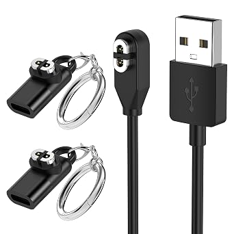 FYOUNG Charging Cable for Shokz Openrun/Openrun Pro/Opencomm/OpenRun Mini | Aftershokz Headphones Aeropex AS800 with USB C Adapter, 3.3ft USB Magnetic Charger Cord for Shokz Bone Conduction Headphones