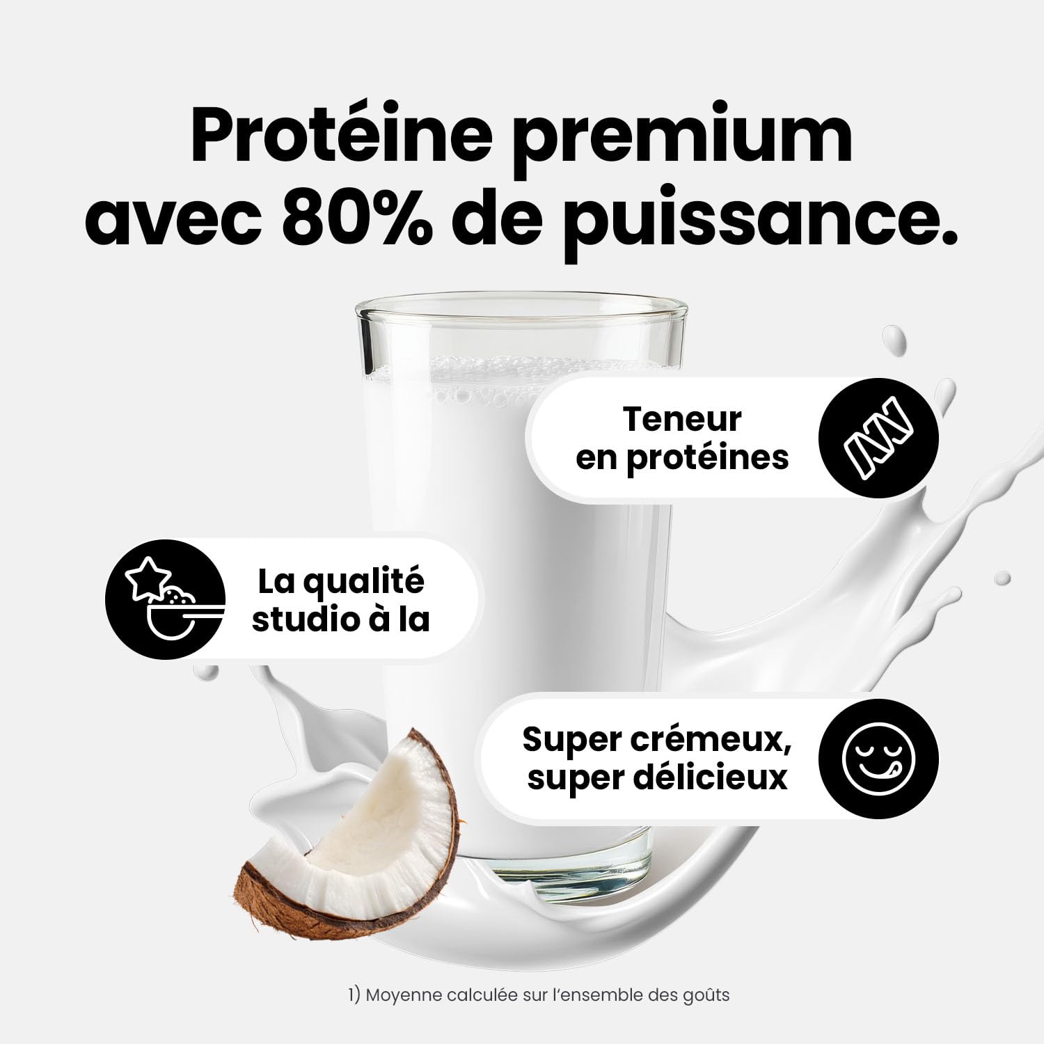 Best Body Nutrition Gourmet Premium Pro Protein Coconut 1000 g – 4-Component Protein Blend (Caseinate, Whey, Isolate, Egg) – Shake protéiné crémeux – Nutrition fitness & musculation