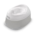 Ingenuity Ready Set Go Potty Training Toilet, Removable Bowl, Non-Skid Bottom, Wide Stable Base, Age 18 Months & Up, White & Grey