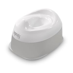 Ingenuity Ready Set Go Potty Training Toilet Removable Bowl Non-Skid Bottom Wide Stable Base Age 18 Months Up