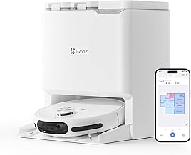 EZVIZ RS20 Pro Robot Vacuum Cleaner Auto All in One Station, 7200Pa, Hot Water Mop Washing, Hot Wind Self Drying, Self Emp…
