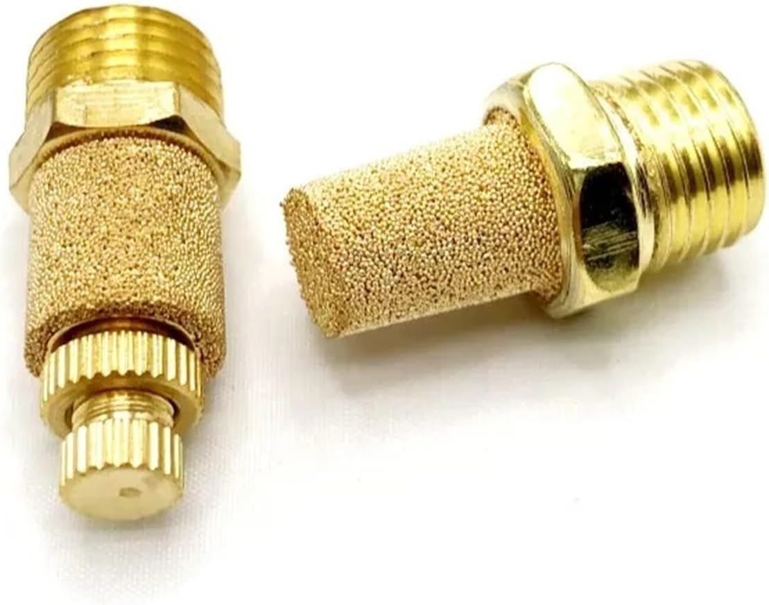 1PCS Pneumatic Muffler Copper Pagoda Muffler Solenoid Valve Muffler Air Silencers Throttling Silencer 1/8" 1/4" 3/8" 1/2" 3/4" 1"(SLM,1/4")