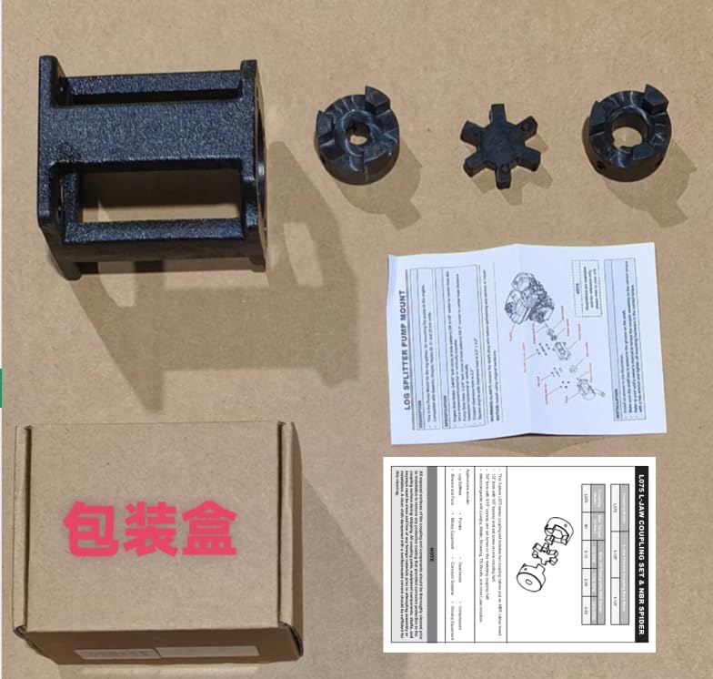 유압 목재 로그 스플리터 펌프 마운트 브래킷 5-7 Hp 로그 스플리터 및 1.3cm(0.5인치)에서 1.9cm(0.75인치) L075 유연한 3피스 L-조 커플링 세트 — 사진 1