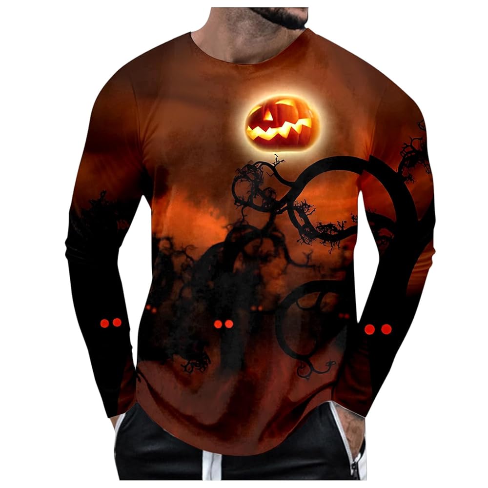 Rrongwn Halloween Herren Hemd Mit Totenkopf-Aufdruck - Gruselig Cool Für Partys & Festivals