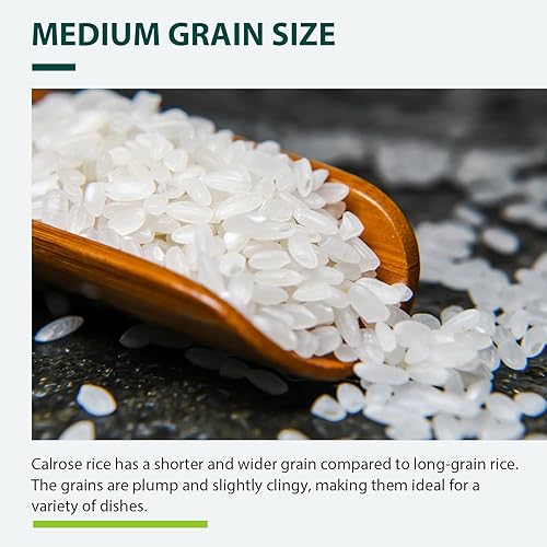 Miniatura 4 de Soeos Arroz de sushi, grano medio, arroz blanco pegajoso para rollos de sushi y comida japonesa, arroz calrose, 2 libras (32 onzas)