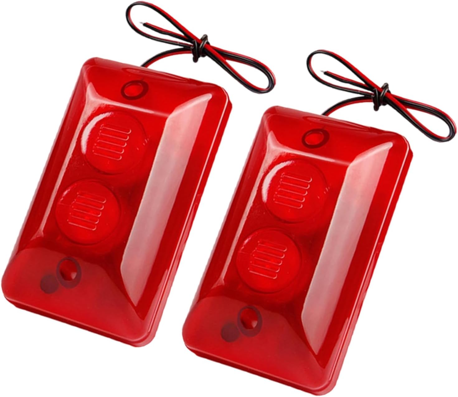 Loud 120dB Wire Alarm with Flashing LED Light 15W Large Power Security SEasy to Use for Indoor Outdoor Defense Wire Sound and Light