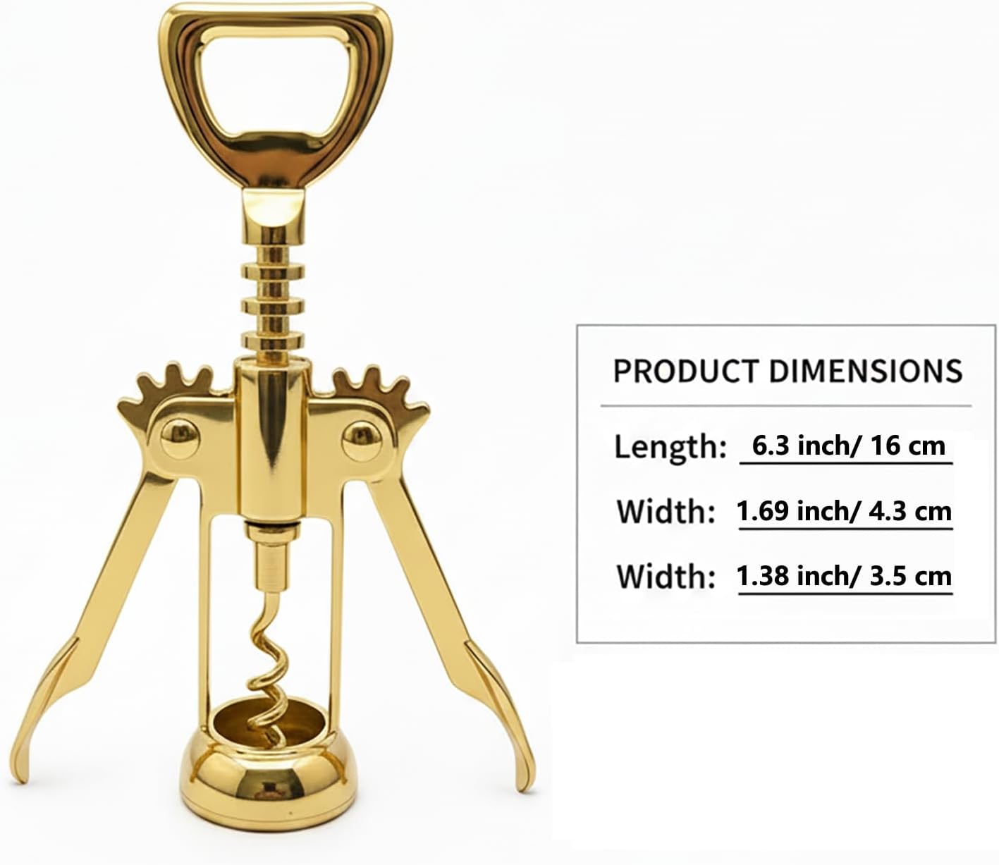 Gold Wine Opener, Golden Wine Corkscrew Multifunctional