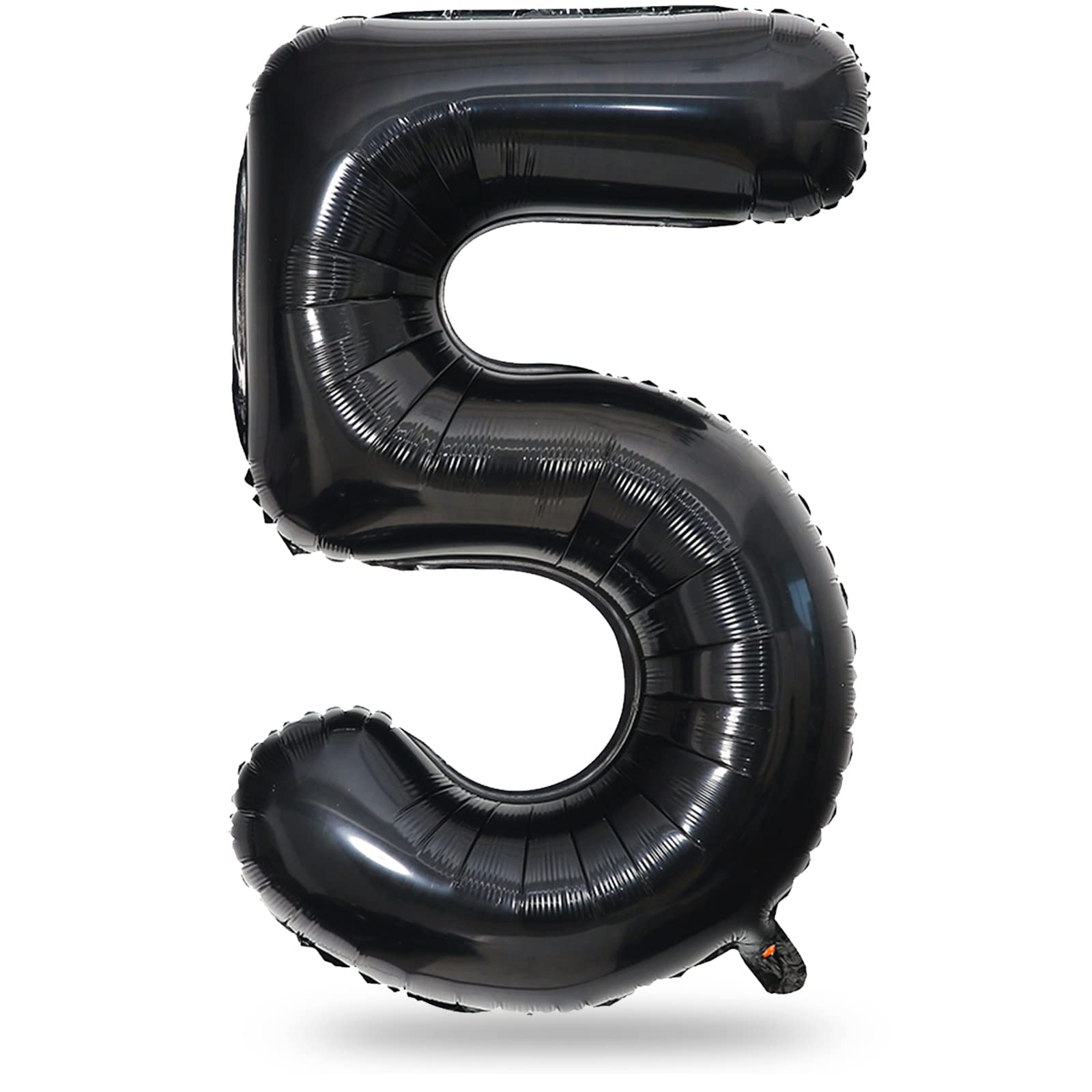 Lingqiang 40 Inch Black Number 5 Foil Balloon | Giant Helium Party Decoration - main product image