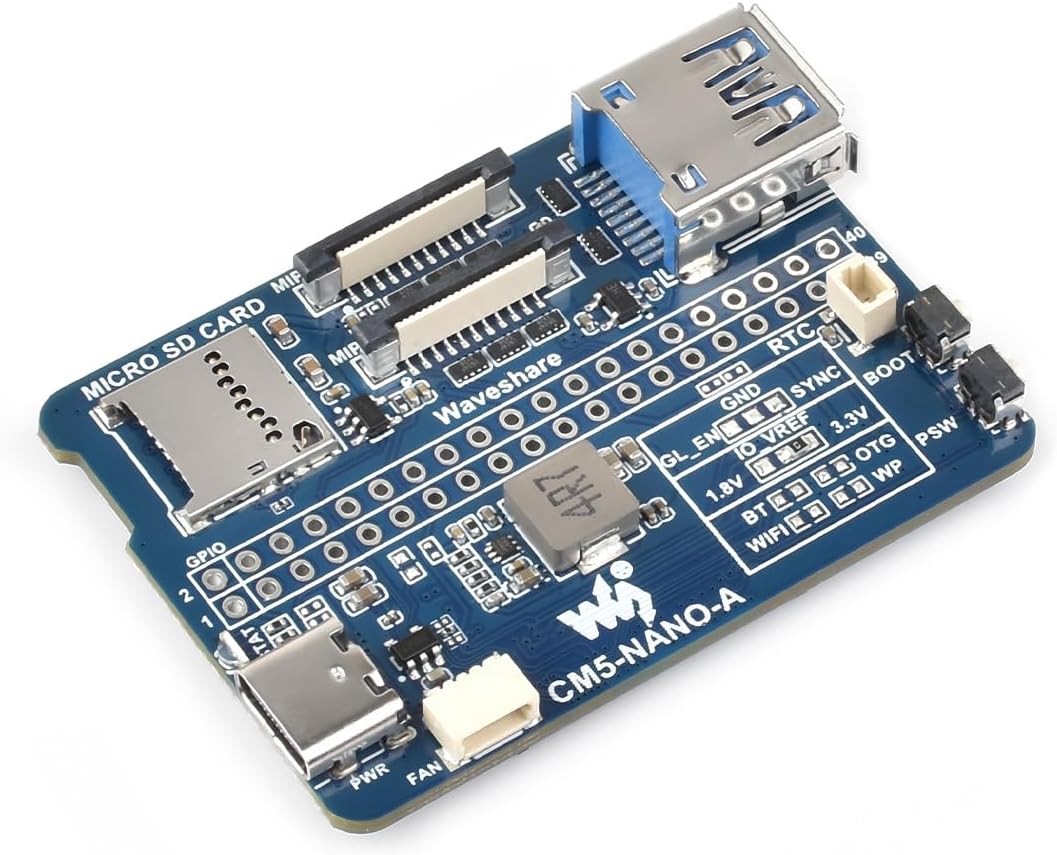 Nano Base Board (A) for Raspberry Pi Compute Module 5, Same Size As The CM5, with Multiple Peripheral Interfaces, Base Board for CM5 Lite/eMMC @XYGStudy (CM5-NANO-A)