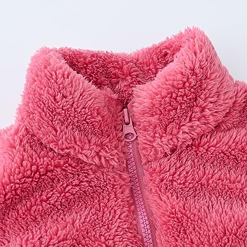 Fleece Zipper Jacket Vest for Kids Baby Girls Boys Sleeveless Fuzzy Solid Coats with Pocket Youth Warm Outwear Clothes2