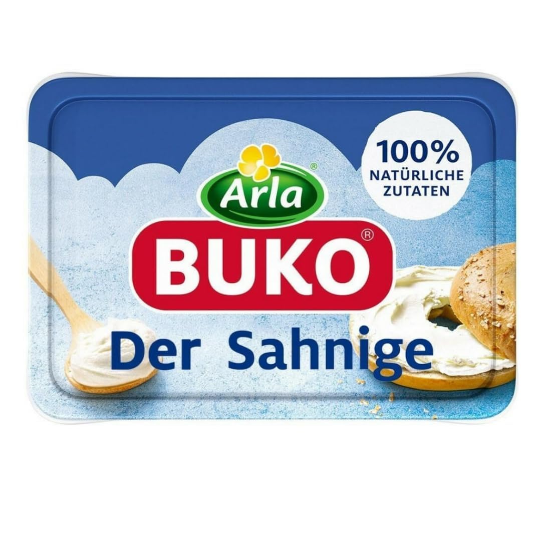 Arla Buko Frischkäse Der Sahnige Frischkäse käse 200 gramm x 2 STÜCK [Frischegarantie]