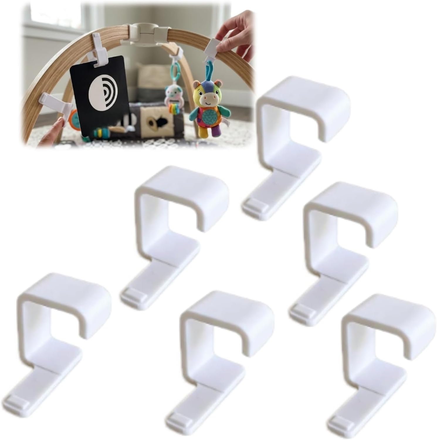 Replacement Card Clip Compatible with Play Gym Compatible with Lovevery Activity Card Holder Secure Mount Toy Clips for Infant Sensory Learning Gym