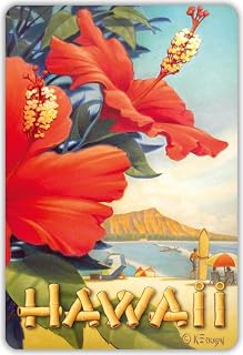 Pacifica Island Art Hawaiian Vintage Postcards for Mailing Pack of 30 - Hibiscus Beach Day by Kerne Erickson