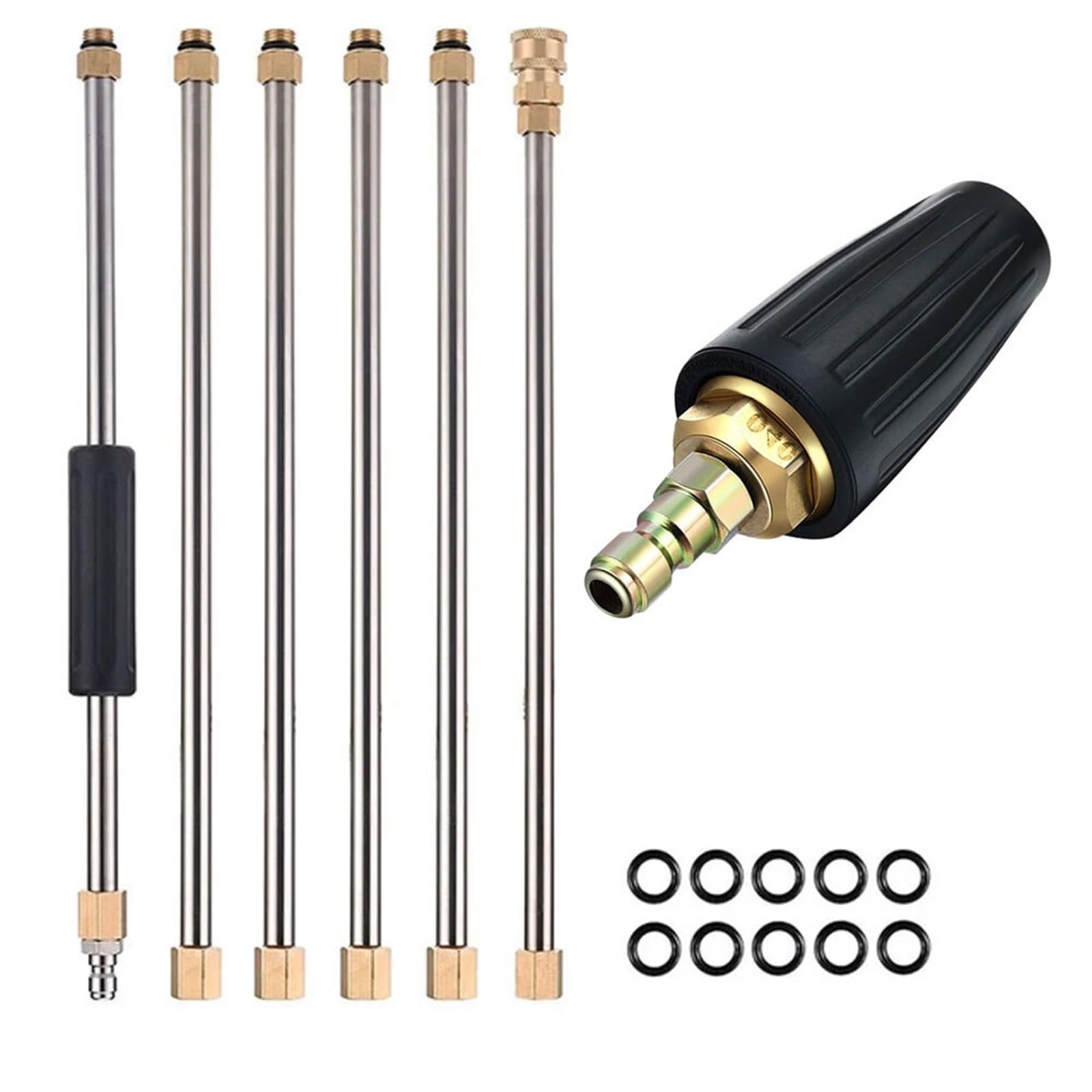 Pressure Washer Extension Wand High Pressure Washer Extension Wand Set Spear Car Nozzles Cleaning Quick Connect Tools(ColorH)