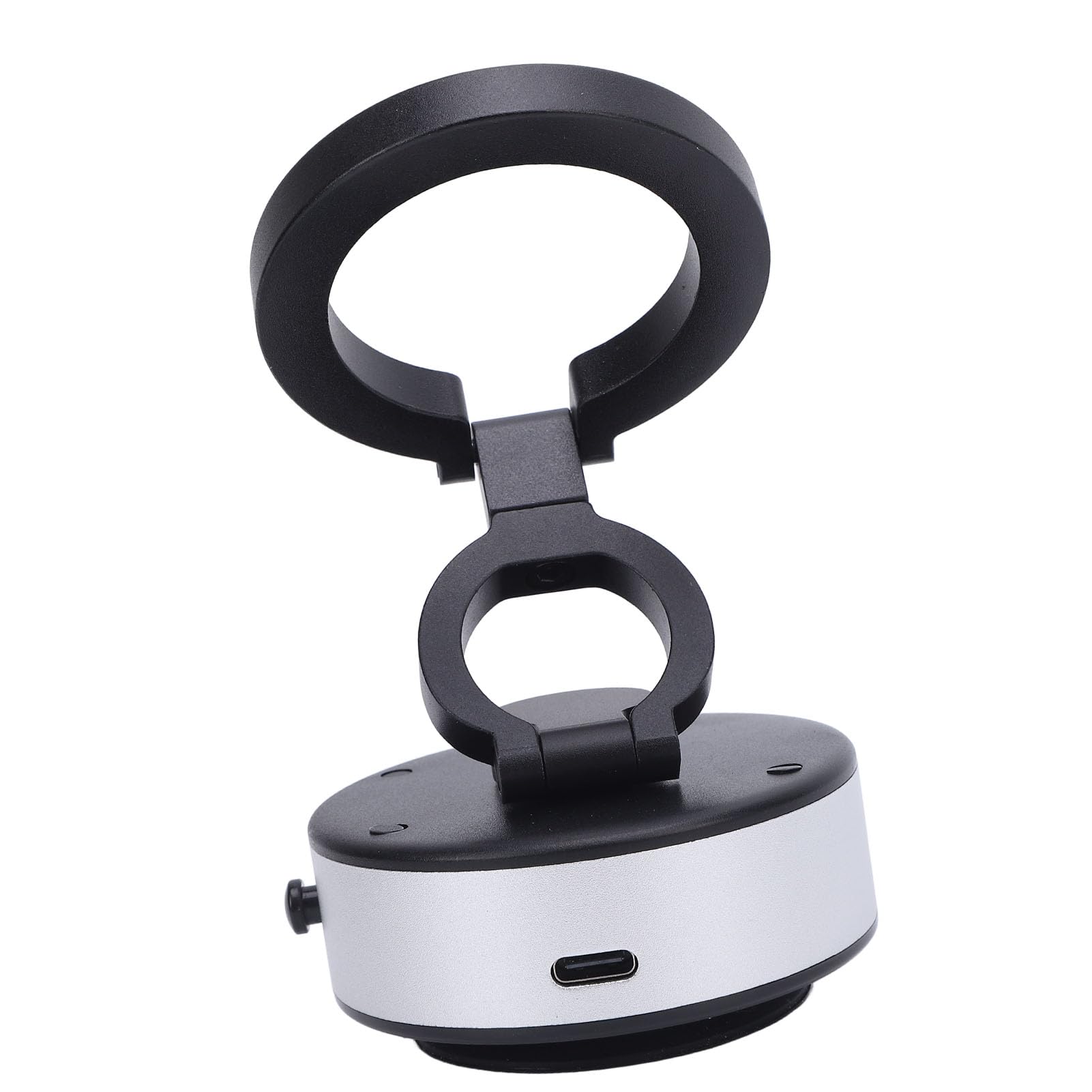 Cryfokt Supporto Magnetico Elettrico per Telefono da Auto, Girevole a 360 Gradi, Supporto a Ventosa, da Tavolo Pieghevole con Braccio a 3 Sezioni per Cruscotto, Forte Presa Magnetica (SILVER)
