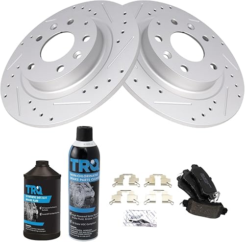 Rear Performance Brake Pad & Rotor Kit Brake Chemical Kit Brake Pads Brake Rotors Set Ceramic Premium G-Coated Compatible with 2016-2018 Mazda CX-3