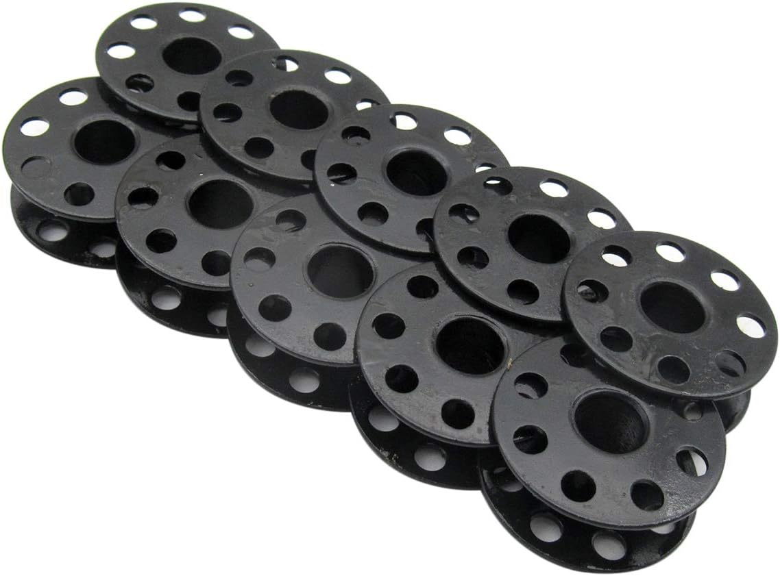 CKPSMS Brand - #270010B=B9117-012-000B Black Steel "L" Type BOBBINS Compatible with/Replacement for Brother Brand DB2-B736 DB2-B737 S-7200A, S-7200B JUKI Brand DDL-5550/8500/8700/9000 (10PCS)