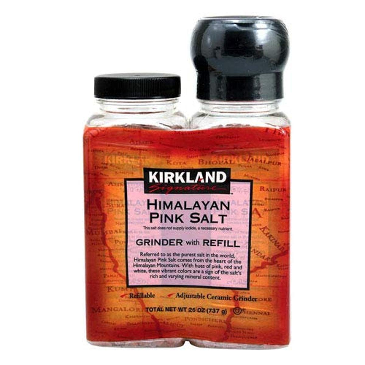 Kirkland Signature Himalayan Pink Salt Grinder with Refill 737g