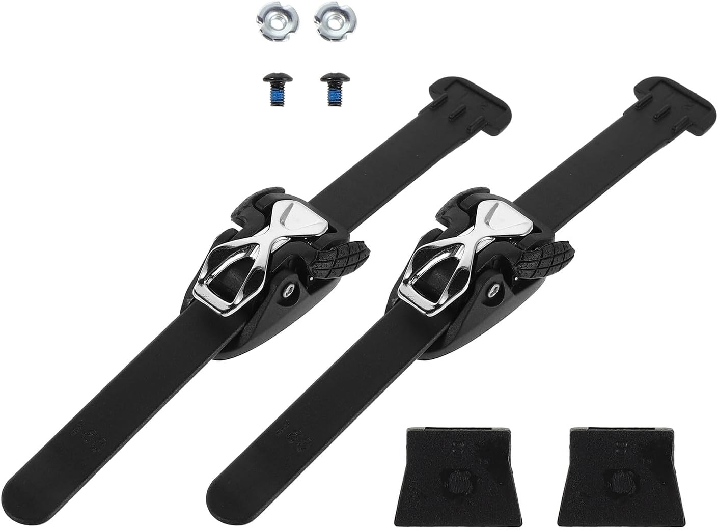 GARVALON 2 Sets Inline Skate Straps with Buckles Replacement Kit for Ice Skates and Hockey Shoes with Screws for Inline and Ice Skating Accessories