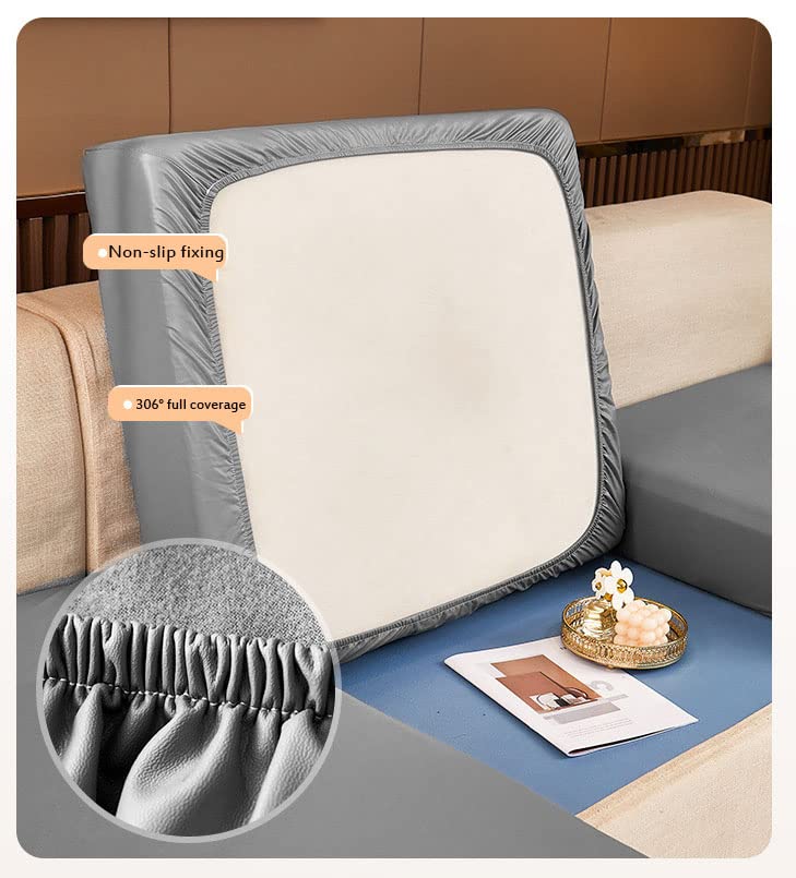 Housse de coussin de canapé imperméable contre les taches gris clair