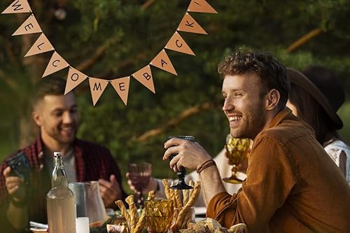 Miniatura 8 de Paquete de 3 pancartas de papel kraft para manualidades, 36 banderines triangulares de 6.8 x 5.1 pulgadas, decoraciones de aula de Navidad, fiestas