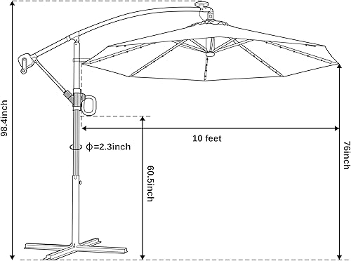 Vista 9 de EAST OAK PUB23003 - Juego de 4 placas base para sombrilla de patio con mortaja y junta de espiga para jardín, color negro