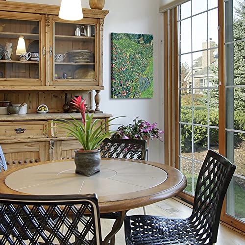 Gustav Klimt Garden Landscape Posters Famous Artist Green Botanical Aesthetic Floral Canvas Wall Art Vintage Plant Flower Oil Prints Painting Farmhouse Wall Decor For Bedroom12X16In Unframed #TOP4