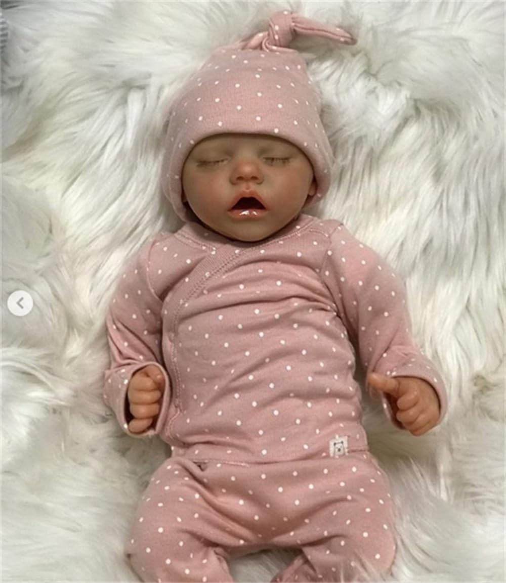 Anano Reborn Baby Dolls Silicone Full Body, 18 in Realistic Baby Doll Twins Girl, Full Silicone Babys Doll Lifelike, Newborn Real Life Babys Reborn Twins Dolls with Accessories