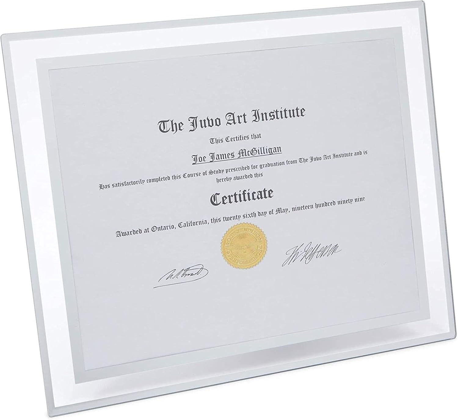 Glass Certificate Holders, Floating Frame Document Covers (11 x 8.5 in, 4 Pack) : Office Products